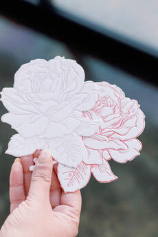 Rose Shaped Stationery